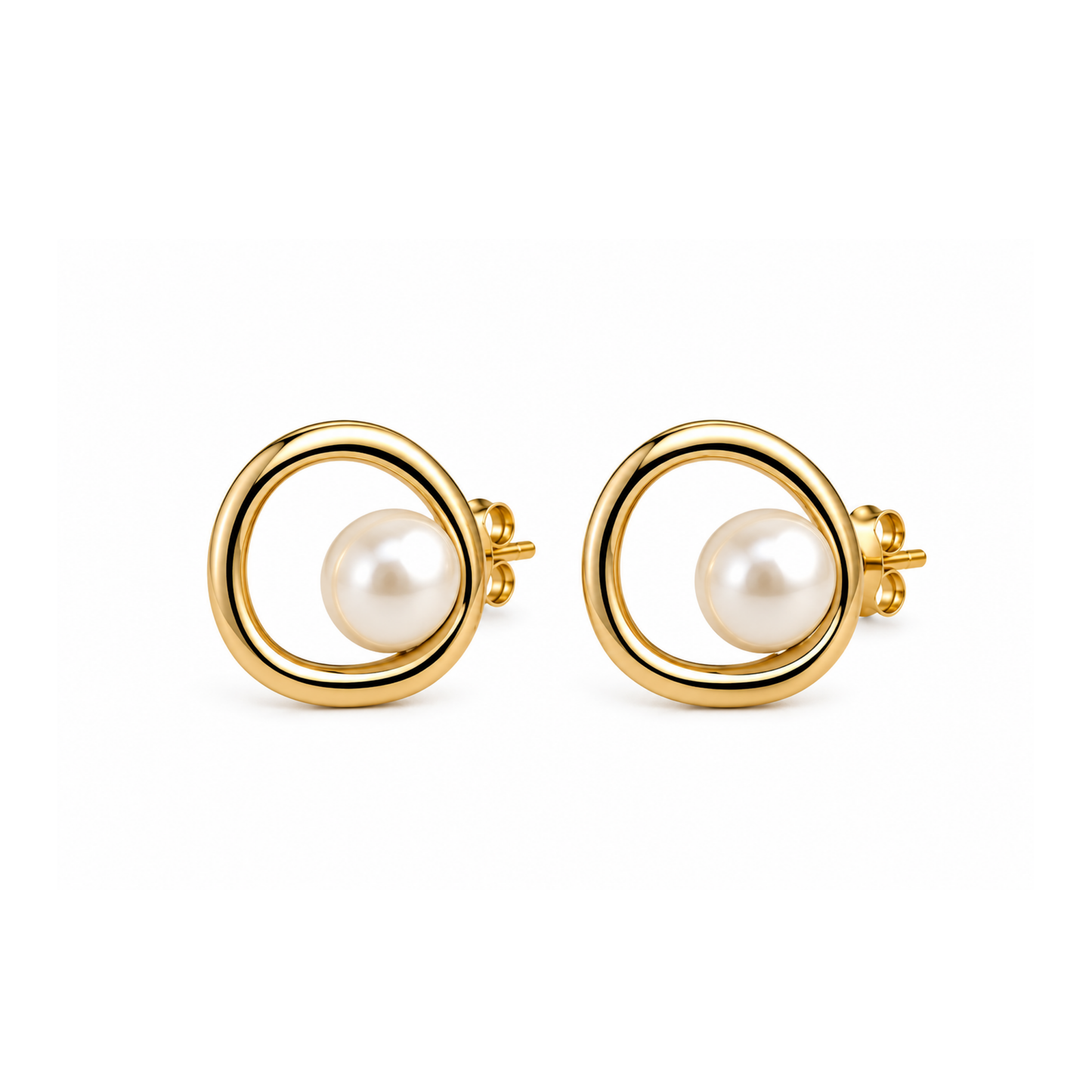 Éclipse Pearl Gold Küpe | EPHECIA